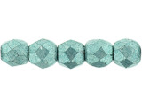 Add a touch of whimsical charm to your jewelry creations with these Czech Fire-Polish Beads. These dainty beads are round in shape, featuring eye-catching diamond-shaped facets that add depth and texture to your designs. Perfectly petite, they effortlessly elevate any project with a pop of color. Ideal for bead embroidery or as spacer beads, their tropical seafoam hue shimmers with a captivating metallic glow. Immerse yourself in the ethereal beauty of these beads and let your creativity soar. Elevate your designs with Brand-Starman's exquisite Czech glass beads.