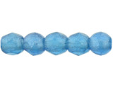 Fire-Polish 2mm : Flash Pearl - Capri Blue (50pcs)