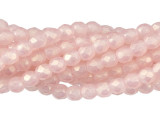 Fire-Polish 2mm : Sueded Gold Milky Pink (50pcs)