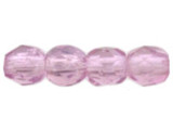 Introducing the Czech Fire-Polish Bead 3mm Dark Pink Opal by Starman - the perfect addition to your jewelry collection. These enchanting beads are made from translucent pink glass, delicately cut into a faceted round shape. Add a touch of elegance to your designs with these dainty beads, whether you use them as spacers, in a delicate multi-strand design, or complementing Venetian glass or silver Bali beads. Embrace the beauty of handmade jewelry with these unique beads that are sure to make your creations stand out. Each strand includes approximately 50 beads, with variations in appearance that add to their charm. Elevate your craft with these stunning Czech Fire-Polish Beads and unleash your creativity today.