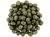 Fire-Polish 4mm : ColorTrends: Saturated Metallic Golden Lime (50pcs)