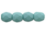 Fire-Polish 4mm : Saturated Teal (50pcs)