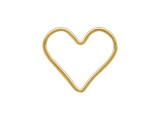 12kt Gold-Filled Jewelry Link, Heart, 15mm (each)