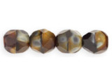 Add a touch of natural beauty to your DIY jewelry pieces with these stunning Czech Fire-Polish Beads in Brown Tiger's Eye. Each bead showcases silky ribbons of rich brown color, creating a mesmerizing effect that is reminiscent of the captivating tiger's eye gemstone. The faceted design adds a brilliant sparkle to your creations, making them truly eye-catching. Whether you're creating a delicate necklace or a statement bracelet, these 6mm beads will complement any color palette, especially vibrant turquoise tones. Handmade with care, each strand includes approximately 25 beads, ensuring you have plenty to bring your artistic vision to life. Elevate your handmade jewelry to the next level with these exquisite Czech Fire-Polish Beads by Starman.