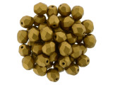 Fire-Polish 6mm : Matte - Metallic Antique Gold (25pcs)