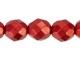 Fire-Polish 8mm : ColorTrends: Saturated Metallic Cranberry (25pcs)