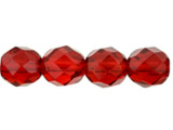 Fire-Polish 8mm : Ruby (25pcs)