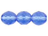 Fire-Polish 10mm : Med Sapphire (25pcs)