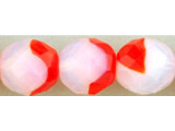 Fire-Polish 12mm : Cherry/Milky White (25pcs)