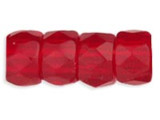 Faceted Crow Beads 6 x 4mm (2.5mm hole) : Ruby (25pcs)
