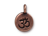 TierraCast Antiqued Copper Plated Om Charm (Each)