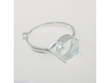 Ring Blank, 10mm Post Bezel Setting and Locking Adjustable Band, Silver Plated (Each)