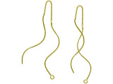                     A quick way to make linear earrings!    Attach dangles, thread beads on, or leave plain.    Use post to penetrate piercing, then pull through.    Available in Sterling Silver and Vermeil.    Select styles available in both original style and "U" threaders.    Lengths may vary.          "Original"       "U" Threaders                 Tips      Beads with 1mm+ hole (including most 6mm and 8mm PRESTIGE Crystal crystal bicones) can be strung directly onto  the thread. Vermeil ear threads are slightly thicker.    Changeable earrings: New earrings every day!  Change the slide-on beads each time you wear them.    For threads without a built-in "U":  To keep beads on thread when on display card or in jewelry box,  carefully add wire keepers (#33-960, #33-961) or better yet, use  SmartBeads with Bead Positioning System (available in sterling  and gold). These look great and are easy to put on ear threads  without breaking the solder joint.    Threads with built-in "U" are great  because the "U" keeps the thread in place in the ear - no need for  a nut in the back. We do not recommend stringing beads onto these  styles, as it could bend or otherwise damage the "U."    To keep beads on thread permanently: Use sterling crimp  bead #41-553 or GF crimp bead #41-653 above beads.                         See Related Products links (below) for similar items and additional jewelry-making supplies that are often used with this item.