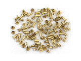 1/16"-Dia Brass Jewelry Rivet Sample Pack, Short, by Crafted Findings (100 Pieces)