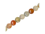 Natural Agate Gemstone Beads, Faceted Round, 8mm (strand)