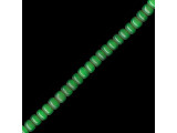 Trade Beads, White Heart, 4-5mm - Green (strand)