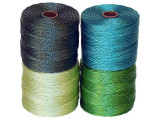 The BeadSmith Super-Lon, Bead Cord Color Mix - Ever Green Mix (pack)
