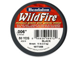 Beadalon Cord, WildFire, 0.006", 0.15mm, 50yd - Black (50 yard)
