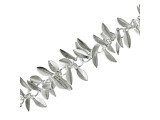 Antiqued Silver Plated Folded Leaf Chain (meter)