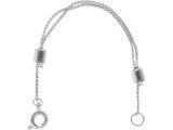 Necklace Extender, Sliding Chain - Silver Plated (each)