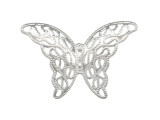 27x39mm Silver Plated Filigree, Butterfly Wing (dozen)