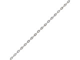 White Plated Drawn Flat Cable Chain, 2.1mm by the FOOT
