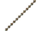 The platings on antiqued ball chain and accessories is not as durable as our typical platings. Just like items with a natural patina, normal wear will lighten the high points, while the crevices will remain dark. In order to keep the clasps dark, we recommend coating them with a spray lacquer sealer before wear.This style of chain by the foot is also available by the full spool.See Related Products links (below) for similar items and additional jewelry-making supplies that are often used with this item.