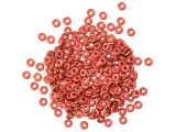 Czech Glass Bead, O, 3.8x1mm - Lava Red (Tube)