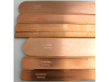 These bracelet blanks require finishing, which might include decorating (etching, stamping, gluing, etc.); adding holes; filing, sanding, or hammering the edges; polishing and/or antiquing.  14-gauge copper can be a little tough to stamp. We recommend the smaller stamps (it's easier to get a deep impression with small stamps), or annealing the metal before stamping.Raw copper is unplated, and may not be as shiny and smooth as most plated finishes.    To remove tarnish, use copper cleaner, a polishing cloth, or fine grit (1000 - 1500) sandpaper.To remove rough edges and give a beautiful high polish to raw copper items, tumble-polish them with steel shot, water and a burnishing compound in a rock tumbler.To create an antiqued look on raw copper, apply an oxidizing solution. This works especially well to bring out the details in any texturing or stamping you've added.  See Related Products links (below) for similar items and additional jewelry-making supplies that are often used with this item.