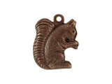 Vintaj Natural Brass Charm, Gathering Squirrel, 16.5x12.5mm (pair)