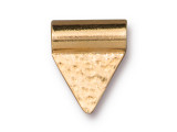 TierraCast Hammered Baule Flag Bead - Gold Plated (Each)