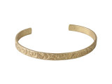 Brass 1/4" Wide Scroll Pattern Cuff Bracelet, Large (each)