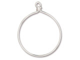 TierraCast Large Wire Hoop Charm Holder - Silver Plated (each)