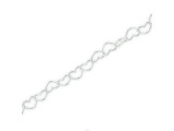 Sterling Silver Heart Link Chain, Footage, 3.3mm (foot)