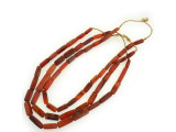 Trade Beads, Faceted Agate Tubes, 20-45mm Long - Special Purchase (Each)