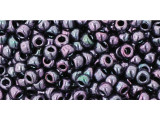 TOHO Glass Seed Bead, Size 8, 3mm, Metallic Amethyst Gun Metal (Tube)