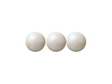 Preciosa Crystal Pearl, 6mm Round - Pearlescent Cream (strand)