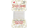 S-Lon Japan Medium Beading Thread, 0.30mm - White (Card)