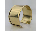 Cuff Bracelet with Edges, 1-1/4" - Polished Brass (each)