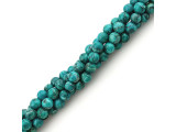 Crazy Lace Calcite 6mm Round Gemstone Beads, Turquoise Green (strand)