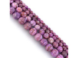 Crazy Lace Calcite 12mm Round Gemstone Beads, Pink - #21-887-956