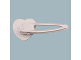 Heart Bezel Hair Clip - White Painted (Special Purchase) #30-810-001-W