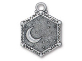 TierraCast Sun & Moon Pendant - Antiqued Silver Plated (each)