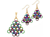 Weave Got Maille Christmas Tree Chain Maille Pendant & Earrings Kit, Joy to the World (Each)