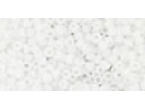 TOHO Glass Seed Bead, Size 11, 2.1mm, Opaque-Frosted White (Tube)