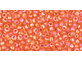 TOHO Glass Seed Bead, Size 11, 2.1mm, Opaque-Rainbow Pumpkin (Tube)