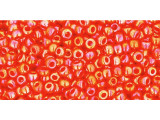 TOHO Glass Seed Bead, Size 11, 2.1mm, Opaque-Rainbow Pumpkin (Tube)