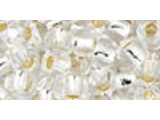 TOHO Glass Seed Bead, Size 3, Silver-Lined Crystal (Tube)