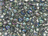 TOHO Glass Seed Bead, Size 3, Transparent-Rainbow Gray (Tube)