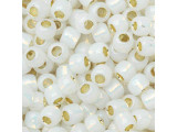 The uniform size and shape of Toho seed beads make them an excellent choice for beadwork and consistently-sized spacers.Toho seed beads are usually colorfast; however, galvanized and silver-lined  beads may fade over time. Protect them from bleach, excessive friction and direct sunlight to keep them looking like new. Seed Bead Facts What are seed beads? Popular, tiny glass beads commonly used for weaving and embellishment.How are they made? Glass is pulled or drawn using a hollow tube, and then   the glass is cut in small pieces. They are sometimes reheated to round   the ends.What's that funny little zero? That zero refers to   the number of aughts, which is a unit used to indicate the size of   small beads. The scale is inverted, so larger numbers of aughts   correspond to smaller beads (i.e. the bigger the number, the smaller   the bead). Size 11 would be 00000000000, but since that takes up too much   room, it is abbreviated to 110.  See Related Products links (below) for similar items and additional jewelry-making supplies that are often used with this item. 